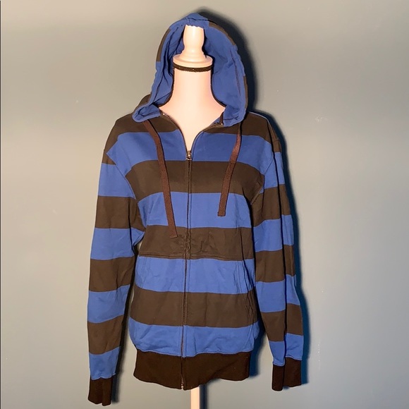 striped hooded sweater